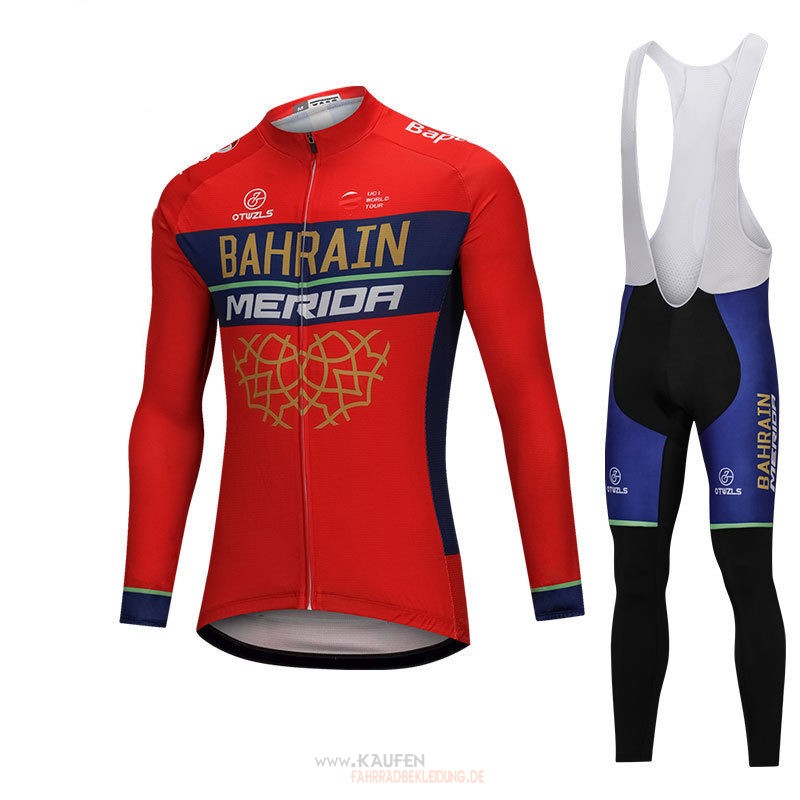 Bahrain Merida Langarmtrikot 2018 Und Lange Tragerhose Rot